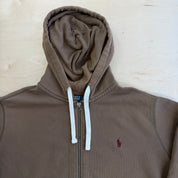 J- Vintage Polo RL Embroidered Logo Zip Up Hoodie - XL