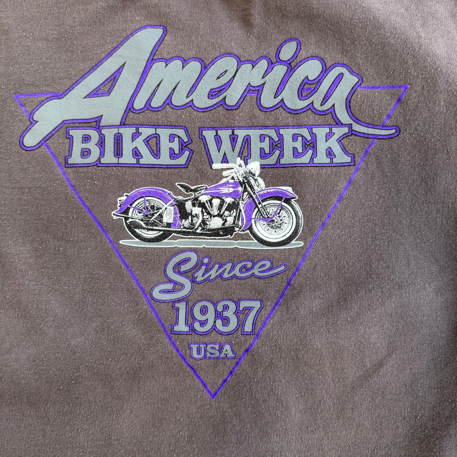 Vintage Broken Spoke Saloon Bike Week Betty Boop Motorcycle Graphic Crewneck - 2XL
