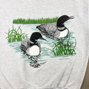 F- Vintage National Wildlife Loons In Pond Graphic Crewneck