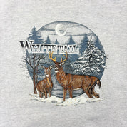 F- Vintage White Tail Deer In Snow Crewneck