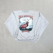 F- Vintage Wild Mountain Wilderness Expedition Deer Crewneck