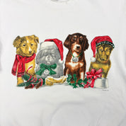 F- Vintage Christmas Dogs Graphic Crewneck