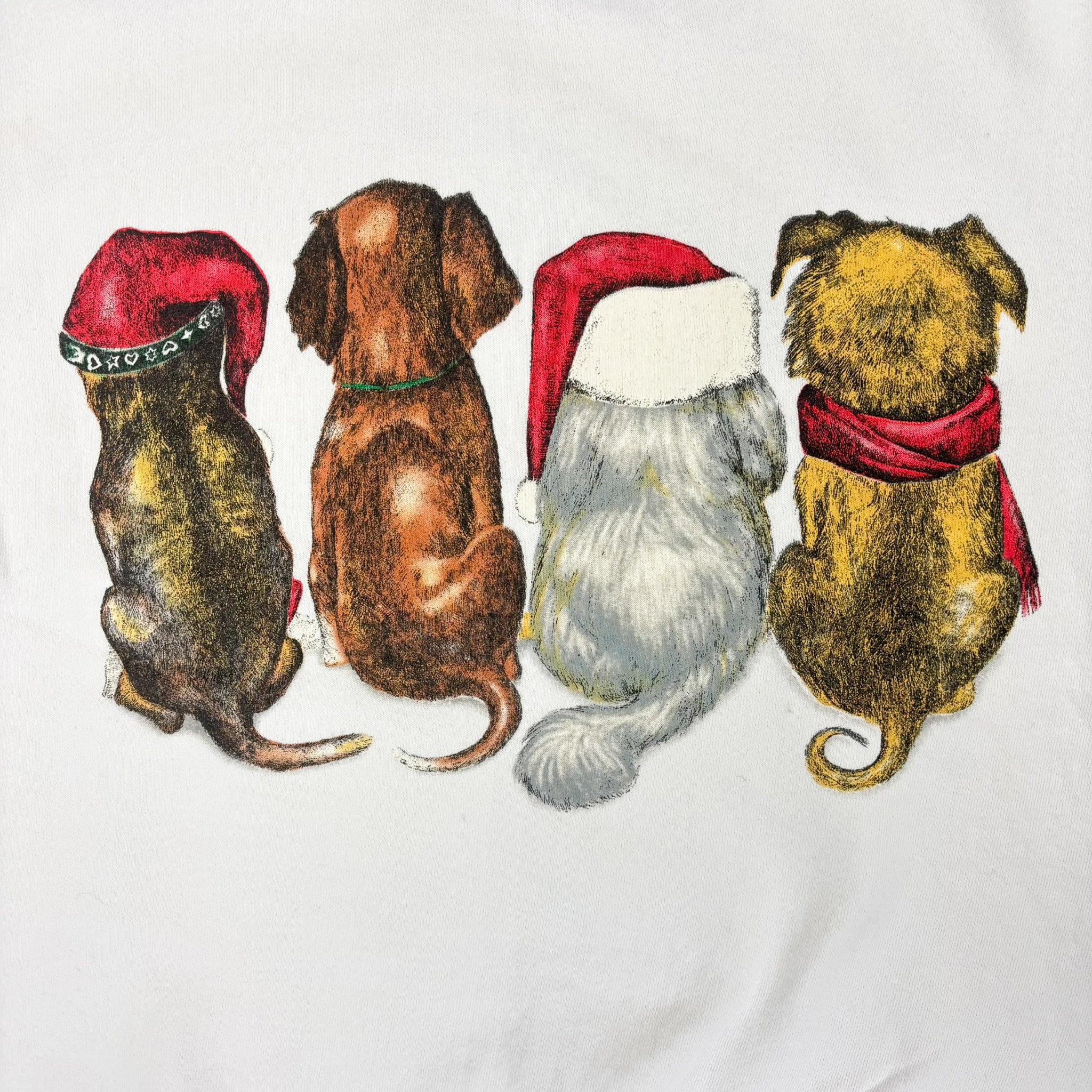 F- Vintage Christmas Dogs Graphic Crewneck