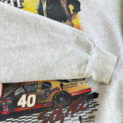 J- Vintage '99 Nascar Coors Light Racing John Wayne Cancer Institute Pick It Up Pilgrim Graphic Crewneck - XL