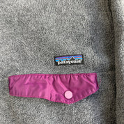Vintage 90s Patagonia Synchilla Made In USA Snap-T Grey/Purple Pullover Polar Fleece - M
