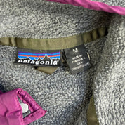 Vintage 90s Patagonia Synchilla Made In USA Snap-T Grey/Purple Pullover Polar Fleece - M