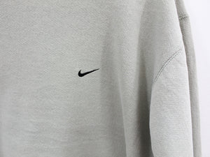 Z - Vintage Nike Small Emb Swoosh Made In The USA Crewneck Beige