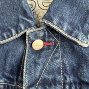 Vintage Sean John Embroidered Text Trucker Denim Jacket - L 16/18 (fits M)