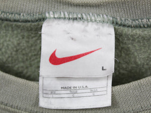 Z - Vintage Nike Small Emb Swoosh Made In The USA Crewneck Beige