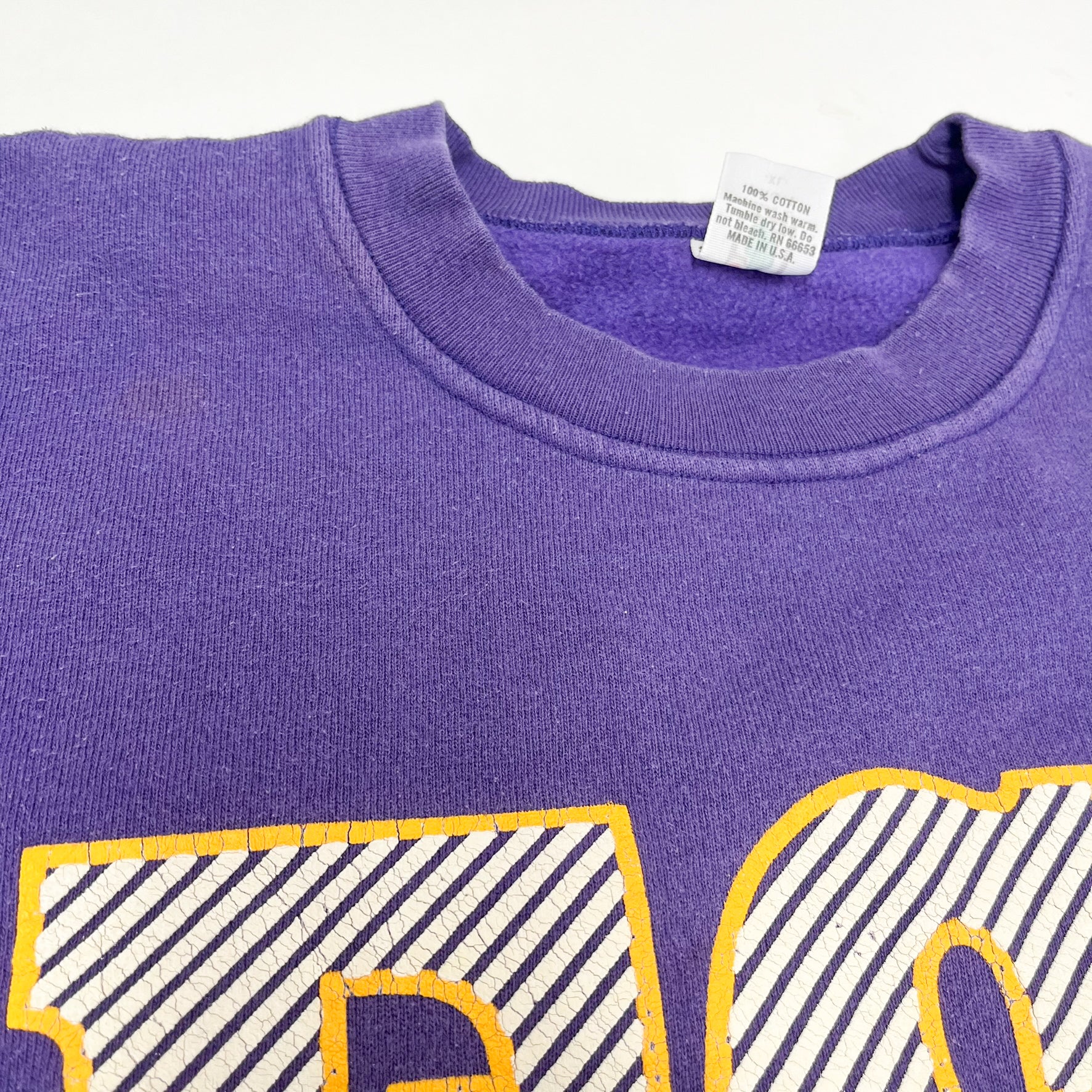 F- Vintage East Carolina University Pirates text & Logo Crewneck