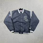 F- Vintage Chicago White Sox MLB Starter Diamond Collection Bomber Jacket