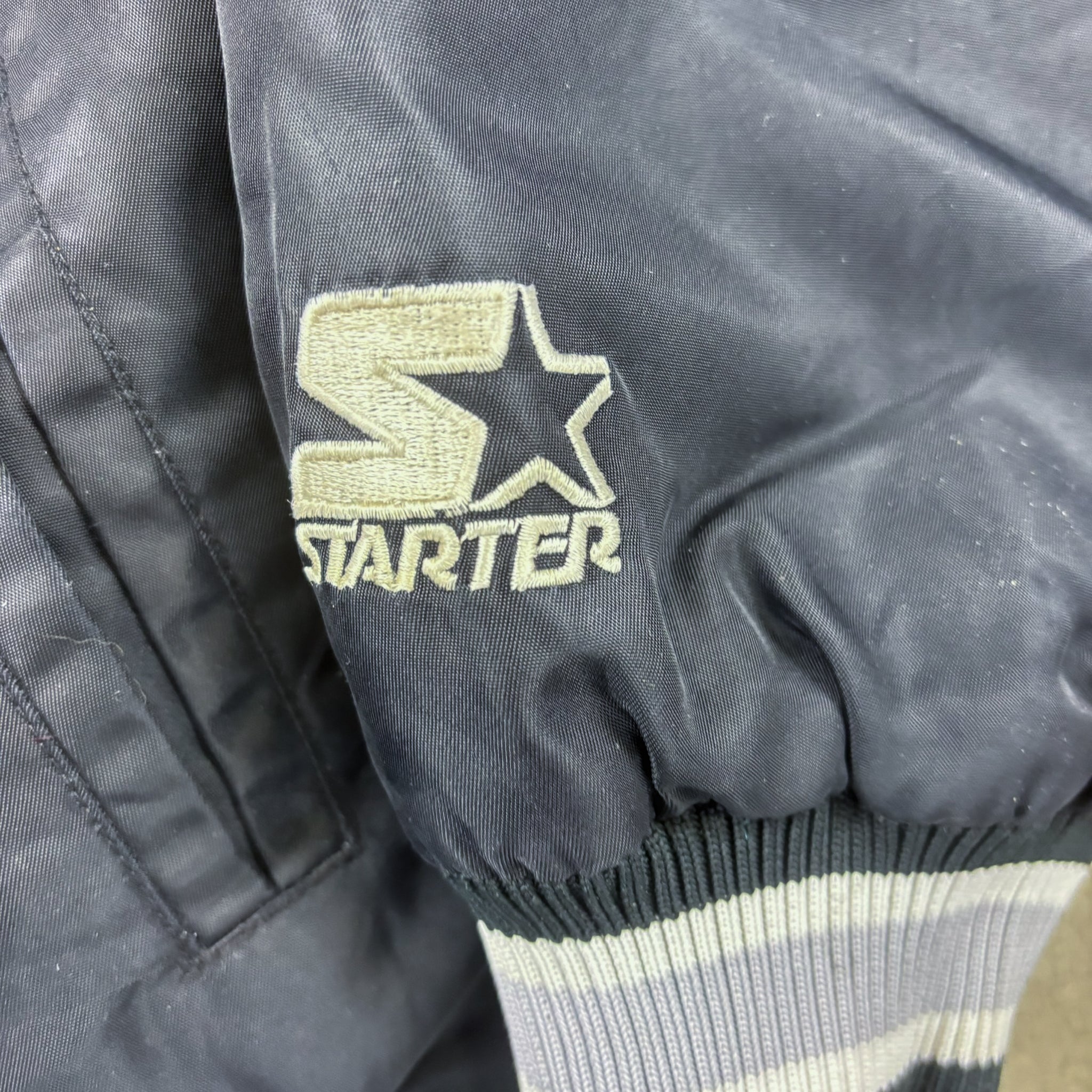 F- Vintage Chicago White Sox MLB Starter Diamond Collection Bomber Jacket