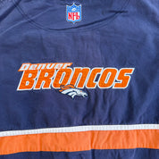 J- Vintage Denver Broncos NFL Reebok Embroidered Logo Zip Up Jacket - XL