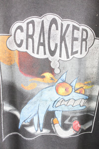 Vintage Single Stitch 1994 Cracker Cat Smoking Gem Tag Tee