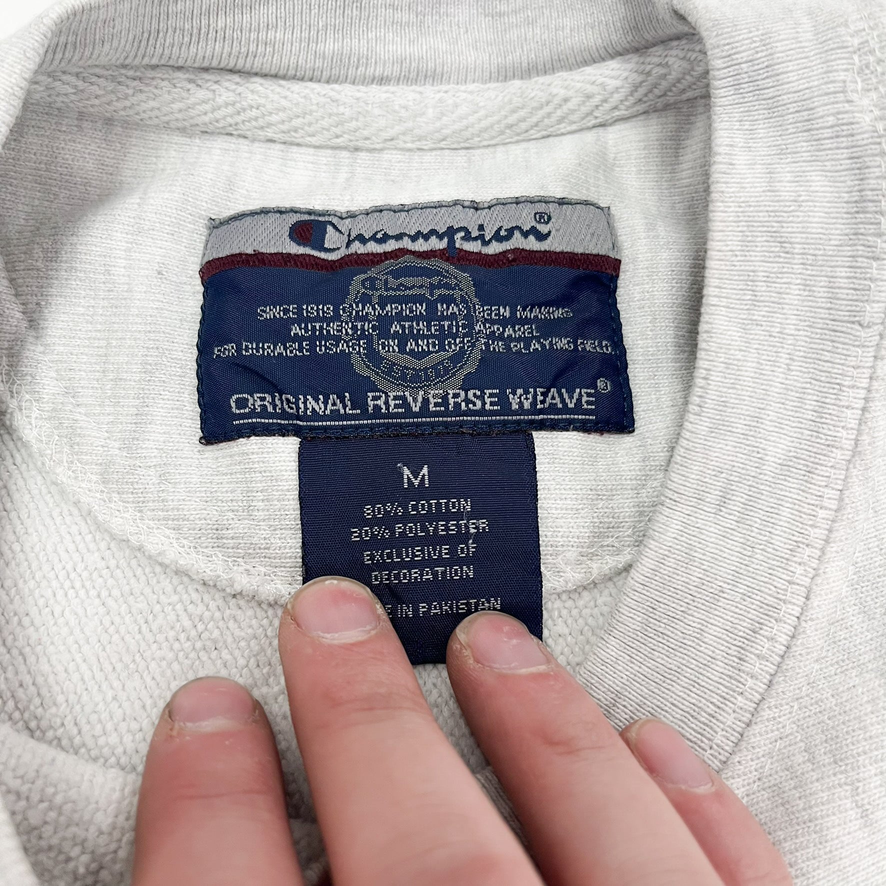 F- Vintage Champion Reverse Weave Elon University Text Crewneck