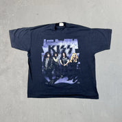 F- Vintage Kiss Revenge Picture & Text Single Stitch Tee