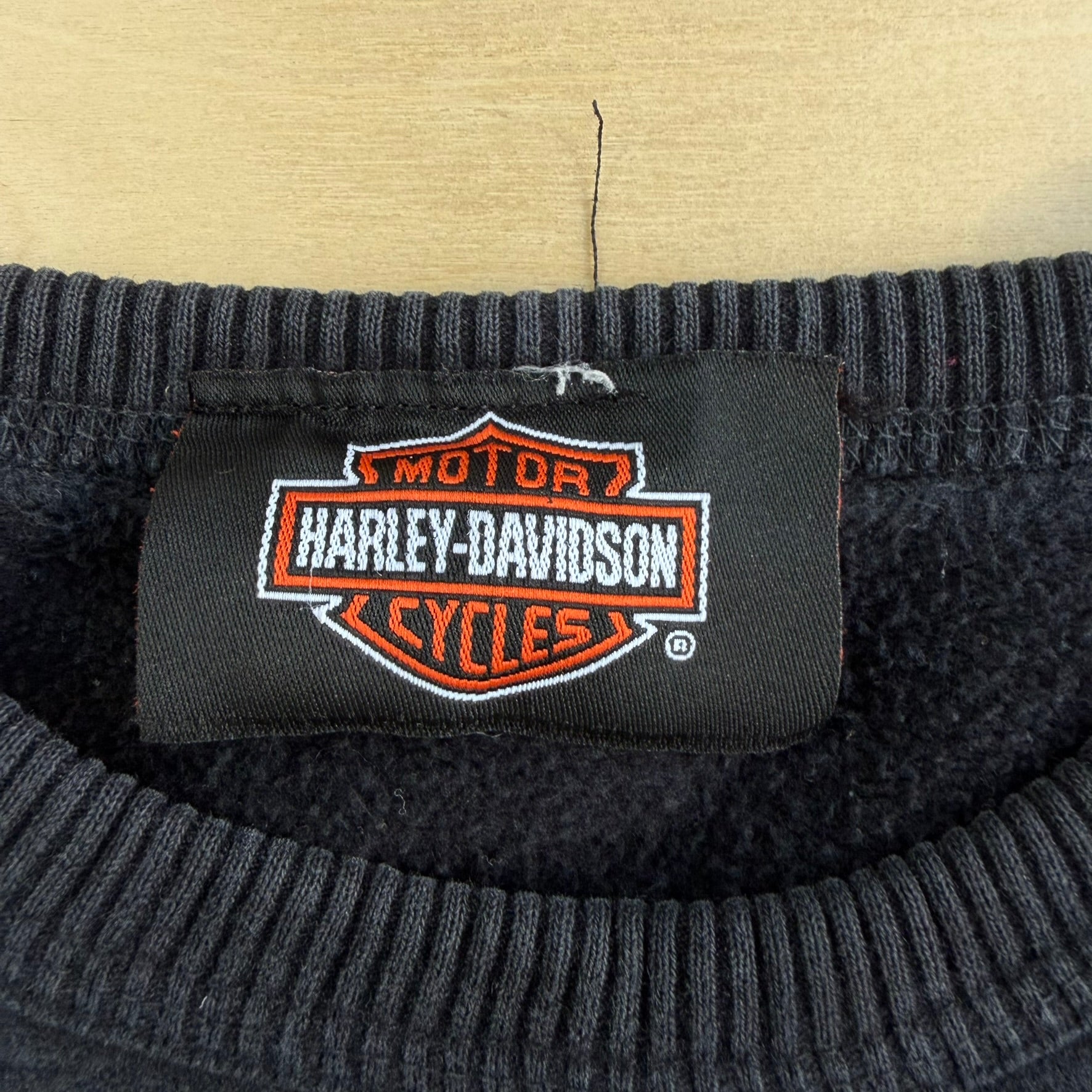 Vintage Harley Davidson London Ontario Embroidered Text & Logo Crewneck - XL