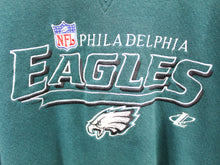 Load image into Gallery viewer, Z - Vintage Eagles Embroidered Script NFL Logo Athletic Crewneck
