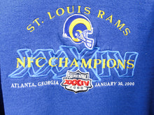 Load image into Gallery viewer, Z - Vintage 2000 Rams NFC Champs Embroidered NFL Puma Crewneck
