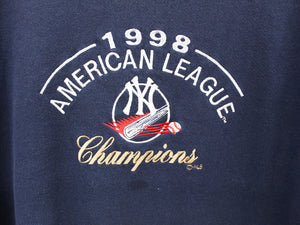 Z - Vintage 1998 Yankees American League MLB Lee Embroidered Crewneck