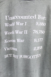 Vintage Single Stitch Pow MIA Unaccounted For, Never Forgotten Tee