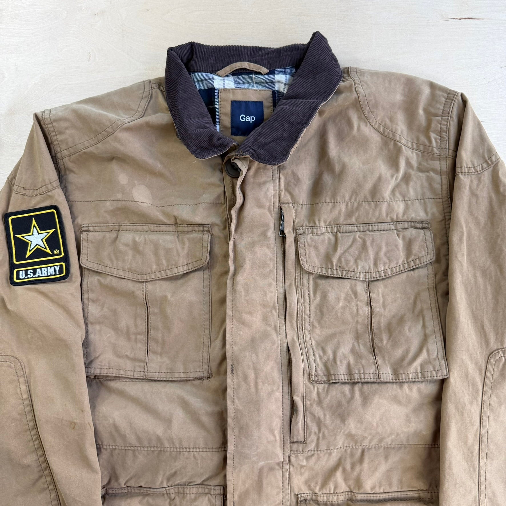 Vintage Gap Flannel Lined Canvas Chore Jacket - M