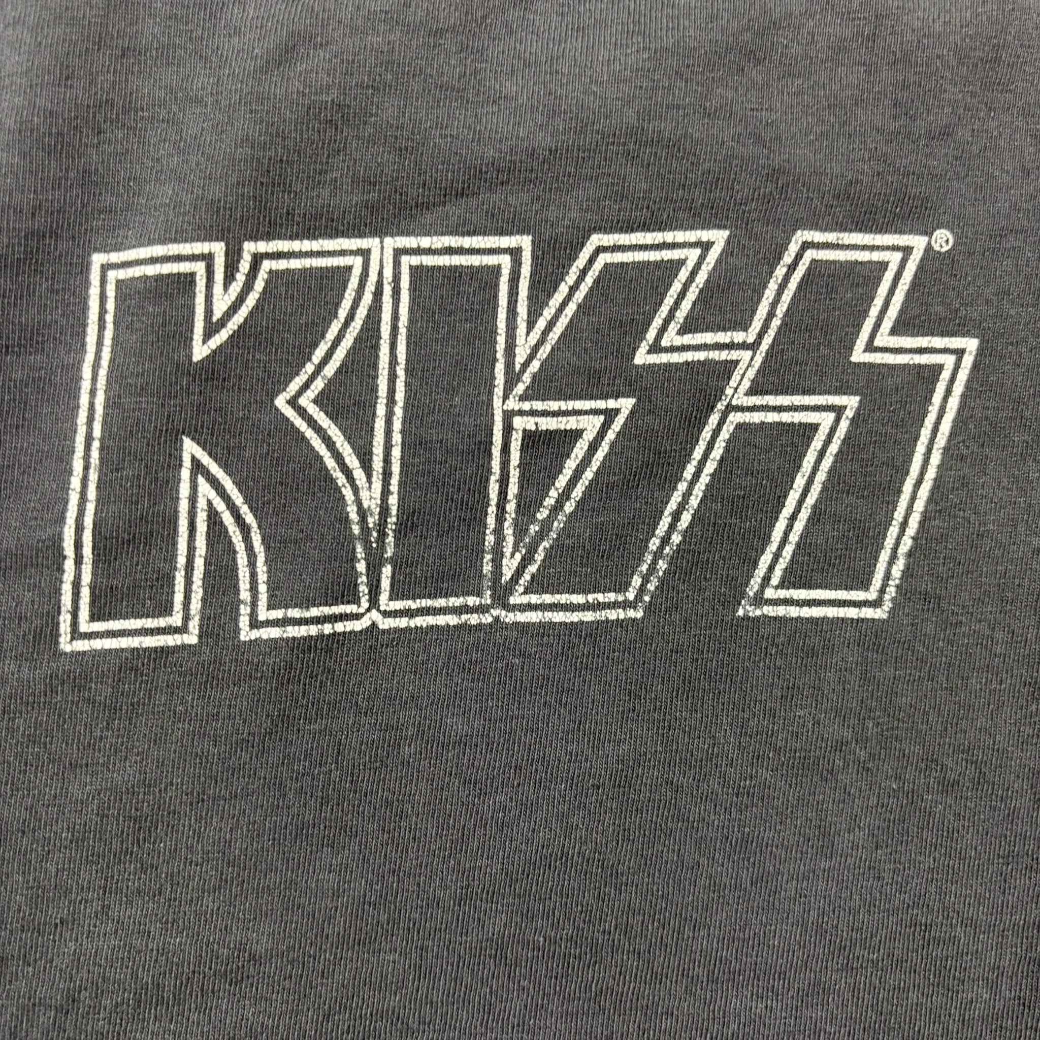 F- Vintage '02 Kiss Gene Simmons Demon Face Picture Hanes Tag Tee