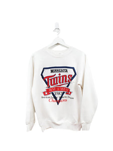 Z - Vintage 1987 Twins American League West Division Champs MLB Crewneck