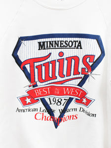 Z - Vintage 1987 Twins American League West Division Champs MLB Crewneck