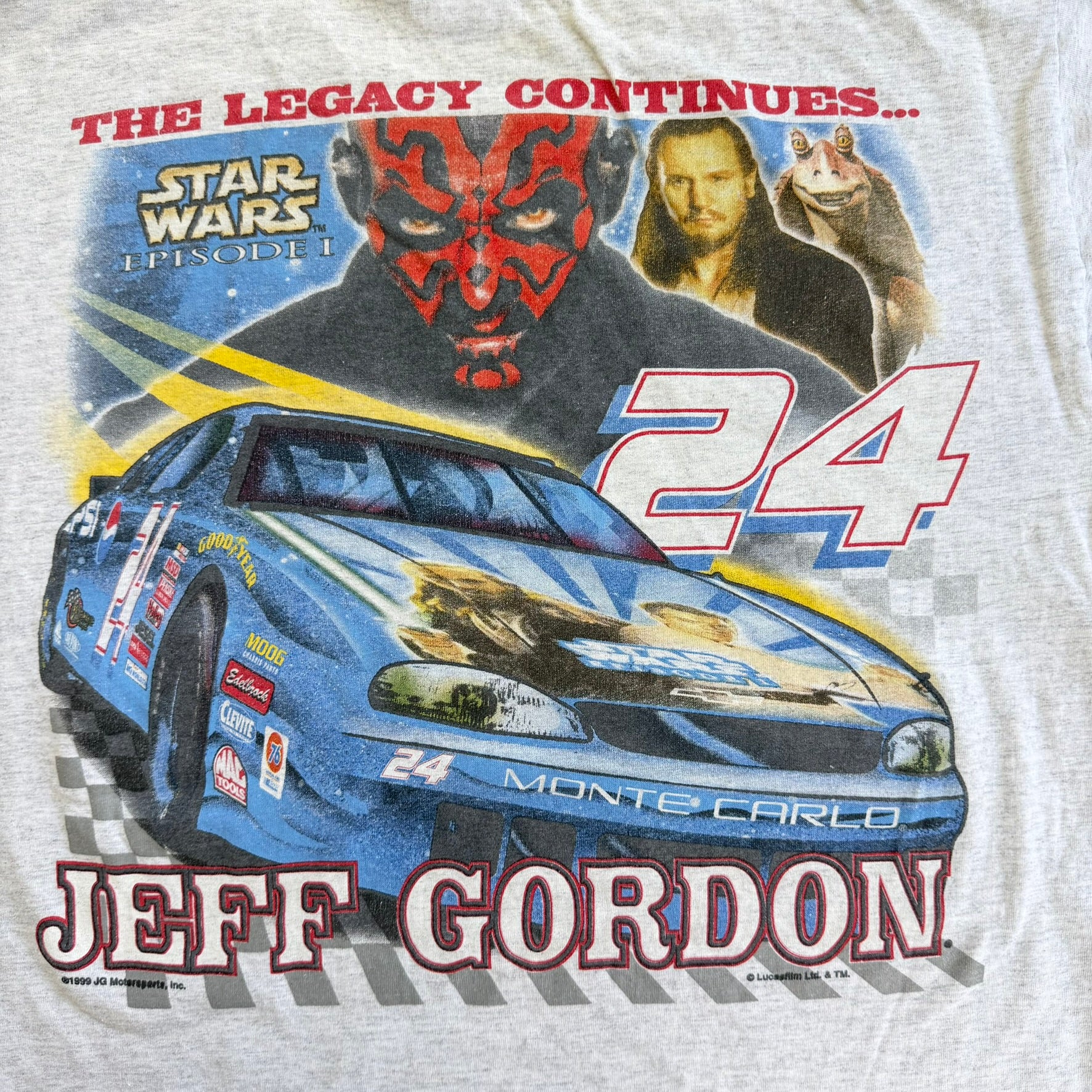J- Vintage '99 Nascar Jeff Gordon Pepsi Star Wars Episode 1 Graphic Tee - L