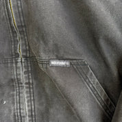 Vintage Wolverine Sherpa Lined Canvas Hooded Workwear Jacket - L