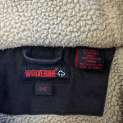 Vintage Wolverine Sherpa Lined Canvas Hooded Workwear Jacket - L