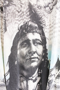 Epic vintage Mc Lane Native American Indian all over graphic print shirt with Hawk