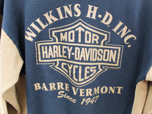 Z - Vintage Harley Davidson Barre Vermont Henley Crewneck