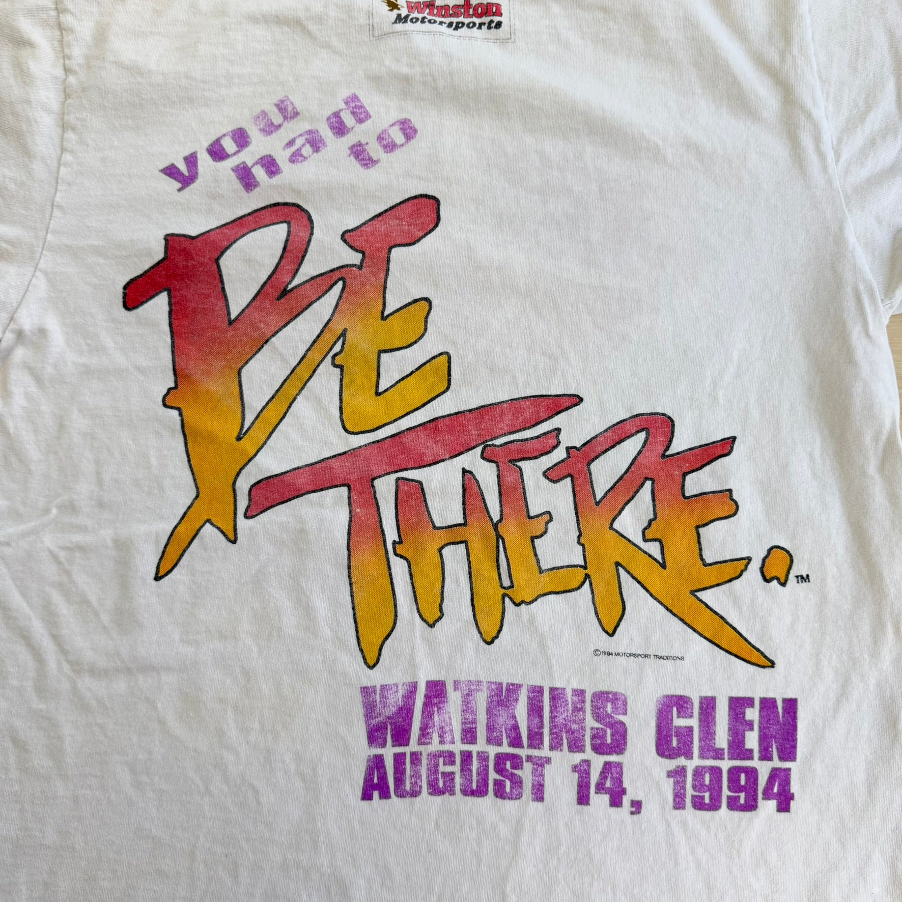 J- Vintage '94 Nascar Winston Cup Bud At The Glen Graphic Made In USA Single Stitch Tee - M