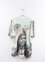 Load image into Gallery viewer, Epic vintage Mc Lane Native American Indian all over graphic print shirt with Hawk
