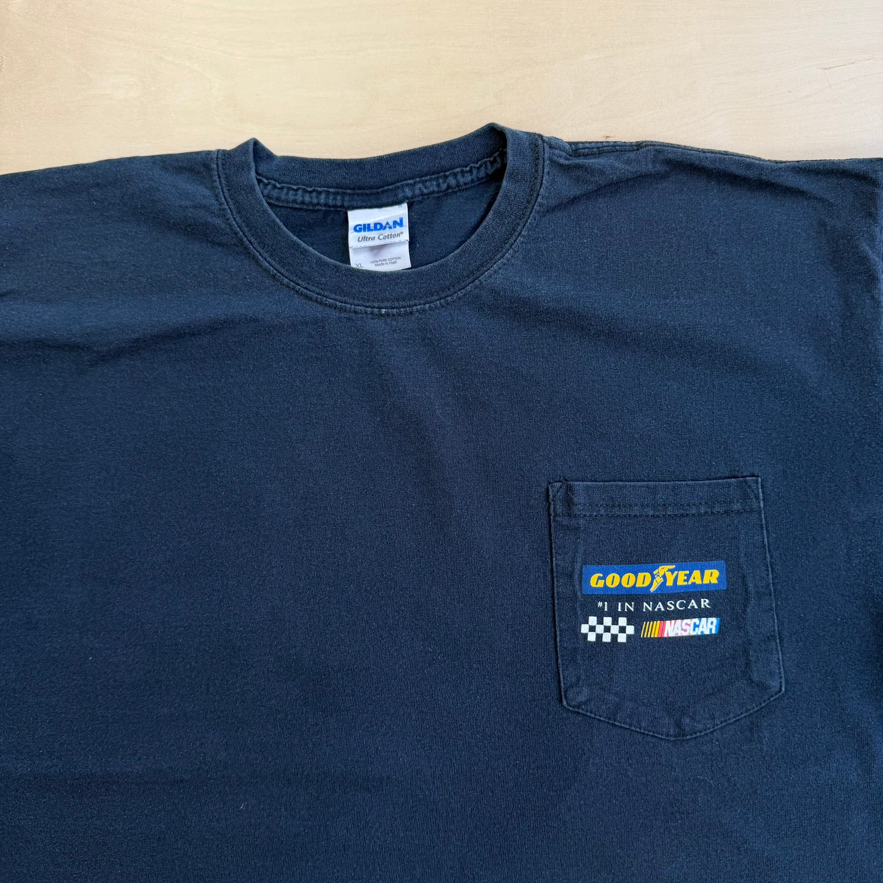 J- Vintage Nascar Good Year #1 In Nascar Graphic Pocket Tee - XL