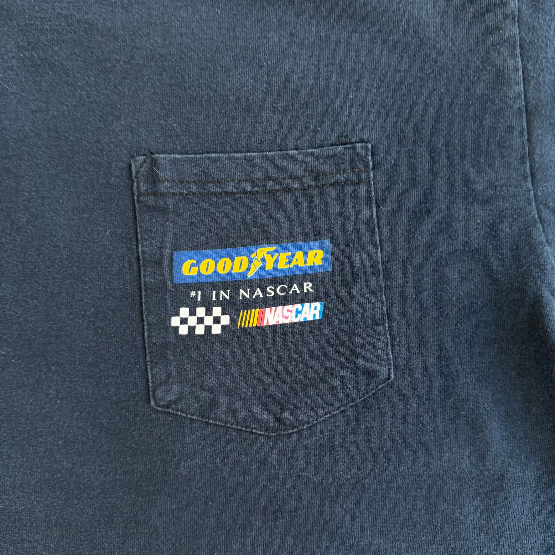 J- Vintage Nascar Good Year #1 In Nascar Graphic Pocket Tee - XL