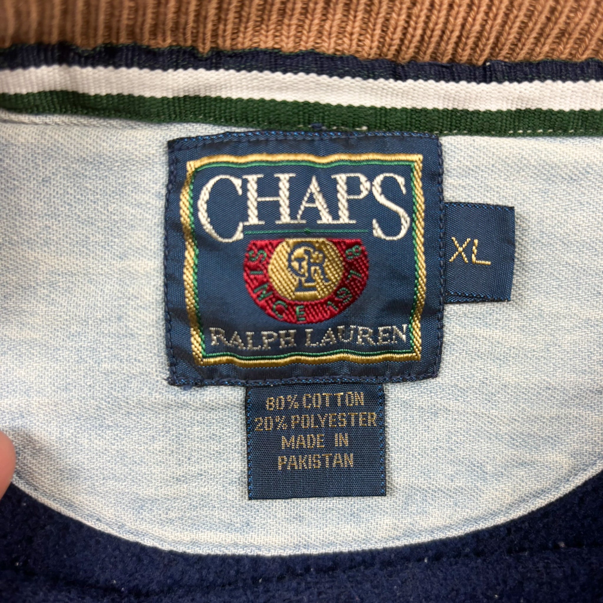 F- Vintage Chaps Ralph Lauren Embroidered Text Crewneck