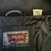 Levi's Black Washed Cotton Zip Up Field Jacket - L