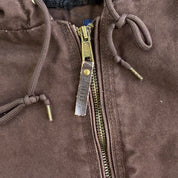 Vintage Smith Sherpa Lined Canvas Hooded Work Jacket - L