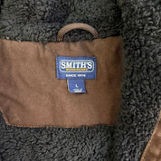 Vintage Smith Sherpa Lined Canvas Hooded Work Jacket - L