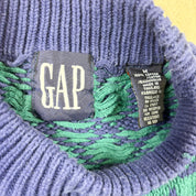 F- Vintage Gap Heavy Pattern Knit Sweater