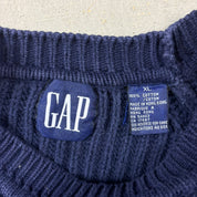 F- Vintage Gap Navy Heavy Knit Sweater