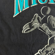 J- Vintage Disney Mickey Mouse Text & Graphic Made In USA Tee - XL