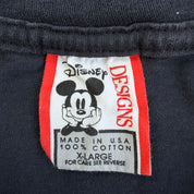 J- Vintage Disney Mickey Mouse Text & Graphic Made In USA Tee - XL