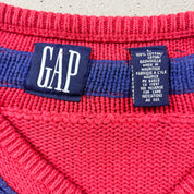 F- Vintage Gap V-Neck Red Knit Sweater