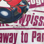 J- Vintage '95 Looney Tunes Tweety Flyes Away To Paris Jumbo Print Tee - XL