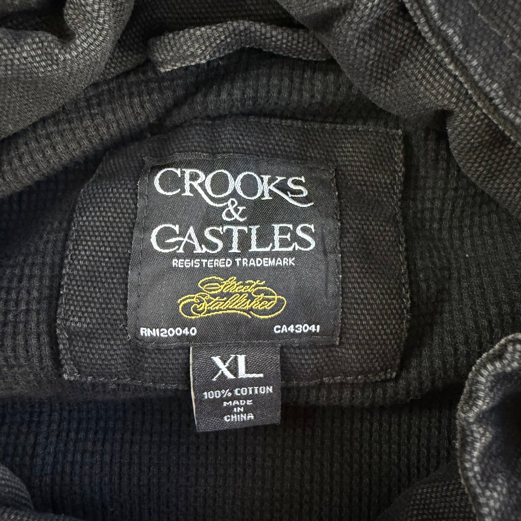 Vintage Crooks & Castles Hooded Canvas Cargo Work Jacket - XL