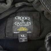 Vintage Crooks & Castles Hooded Canvas Cargo Work Jacket - XL